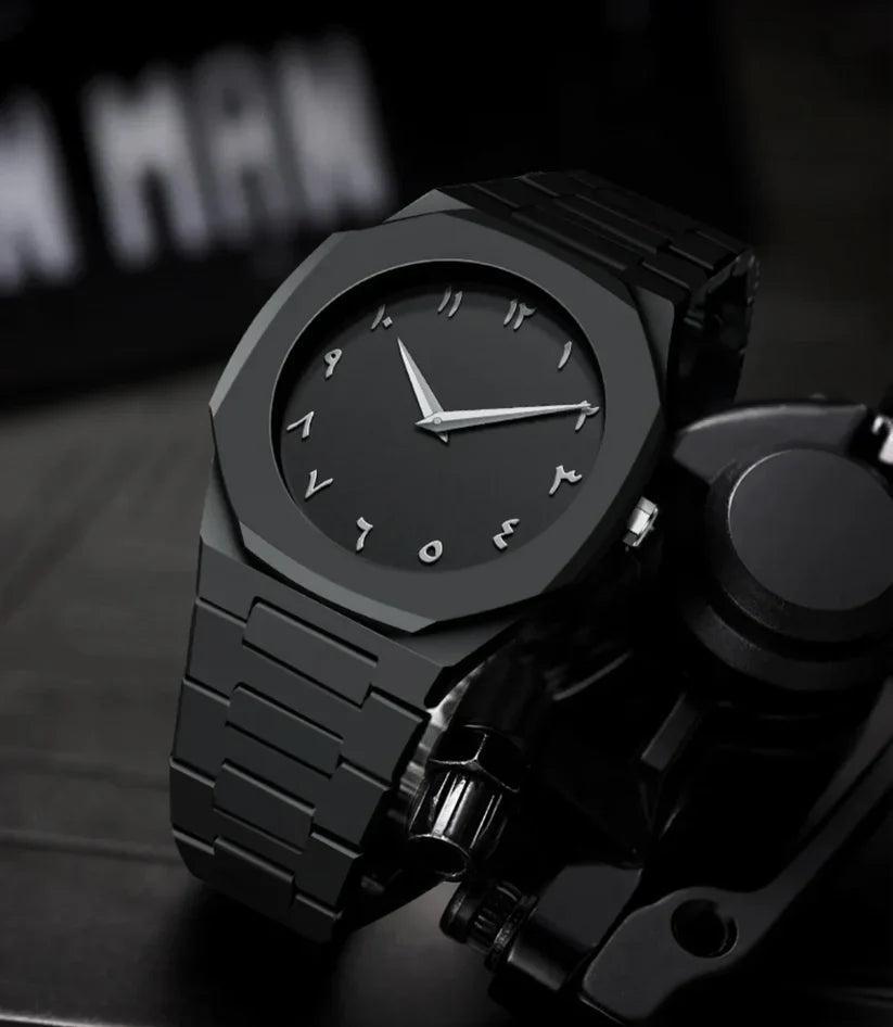 Black Arabic Aura Watch Luxury Premium Box
