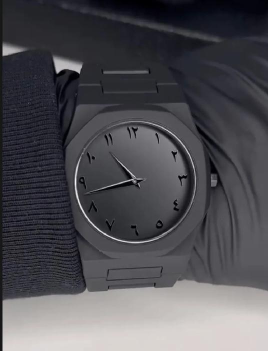Black Arabic Aura Watch Luxury Premium Box