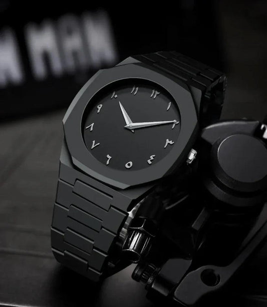 Black Arabic Aura Watch Luxury Premium Box